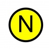 Наклейка "N" (d20мм) EKF PROxima