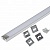UFE-K02 SILVER/FROZEN 200 POLYBAG Накладной алюминиевый профиль с матовым рассеивателем, 200 см. 2 з