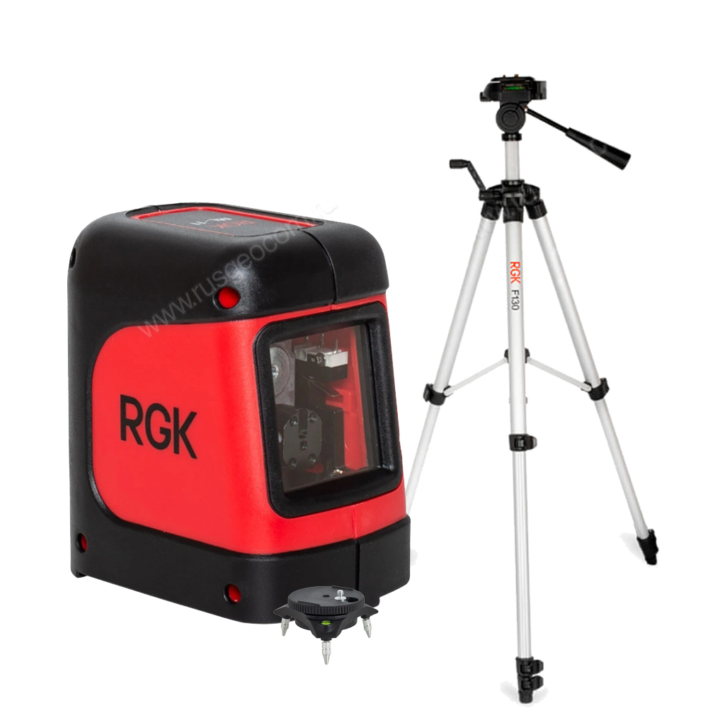 Лазерный уровень RGK ML-11 + штатив RGK F130 + кронштейн RGK K-3